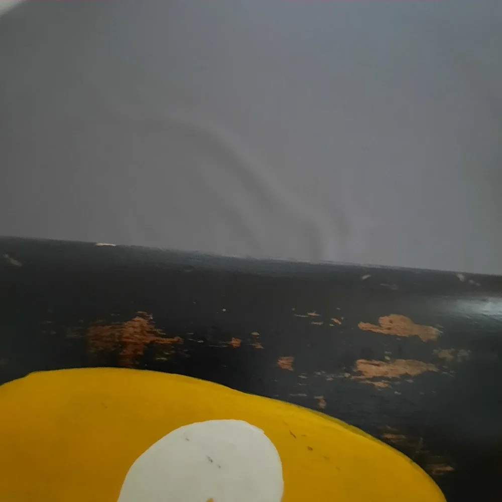 Halloween Hand Painted Wood Bowl Jack O Lantern Witch Black Cat Primitive Rustic